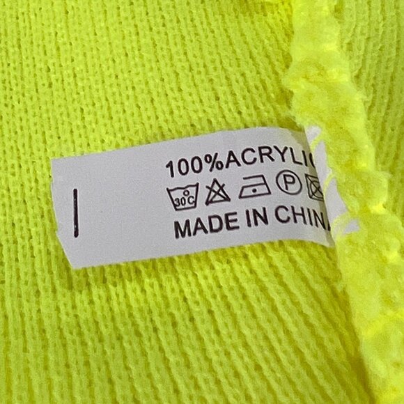 SGW Beanie Skull Hat Ski High Vis Green Knit Winter Workwear Outdoor Mens - Picture 7 of 12